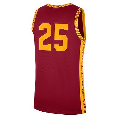 Men's Nike #25 Cardinal USC Trojans Road Replica Basketball Jersey