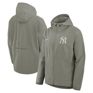 Men's Nike Gray New York Yankees Unlimited Packable Full-Zip Hooded Jacket