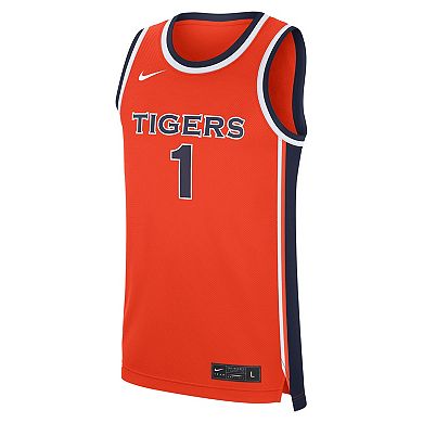 Men's Nike Orange Auburn Tigers #1 Alternate War Eagle Replica Basketball Jersey