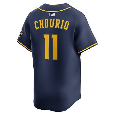 Men's Nike Jackson Chourio Navy Milwaukee Brewers Alternate 2 Limited Jersey