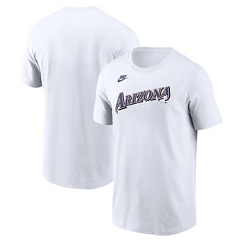 Men's Nike White Arizona Diamondbacks Cooperstown Collection Wordmark T-Shirt