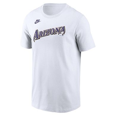 Men's Nike White Arizona Diamondbacks Cooperstown Collection Wordmark T-Shirt