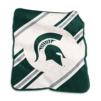 Logo Brands Michigan State Spartans 50" x 60" Raschel Stripe Throw Blanket