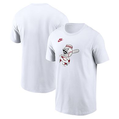 Men's Nike White Cincinnati Reds Cooperstown Collection Logo T-Shirt