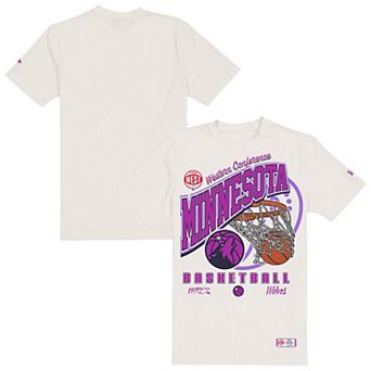 Men's New Era Cream Minnesota Timberwolves Oversized City Edition Remix Vintage T-Shirt