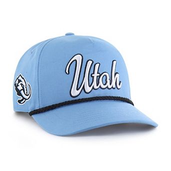 Men's '47 Light Blue Utah Mammoth Overhand Logo Side Patch Adjustable Hitch Hat