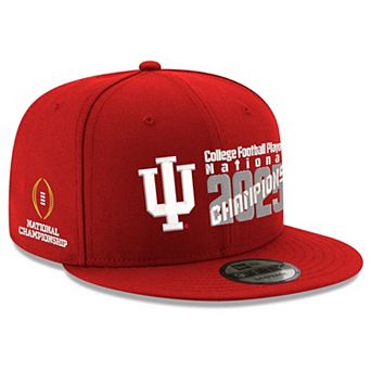 Men's New Era Crimson Indiana Hoosiers College Football Playoff 2025 National Champions 9FIFTY Snapback Hat