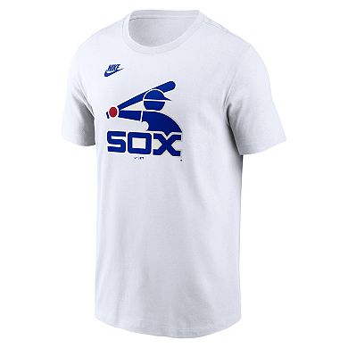 Men's Nike White Chicago White Sox Cooperstown Collection Logo T-Shirt