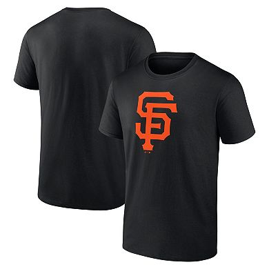 Men's Logo Athletic Black San Francisco Giants Official Logo T-Shirt