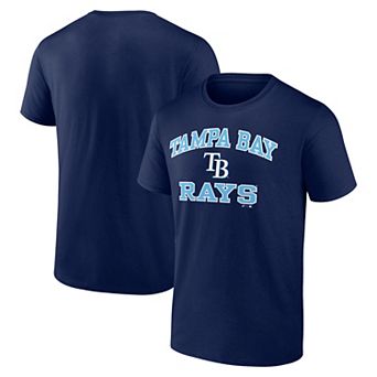 Men's Logo Athletic Navy Tampa Bay Rays Heart and Soul T-Shirt