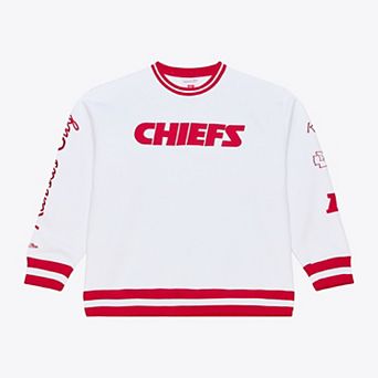 Men's Mitchell & Ness White Kansas City Chiefs Arctic Fleece Sweatshirt