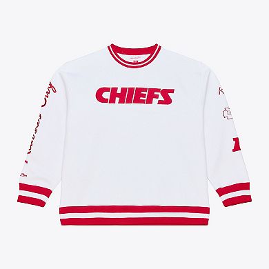 Men's Mitchell & Ness White Kansas City Chiefs Arctic Fleece Sweatshirt