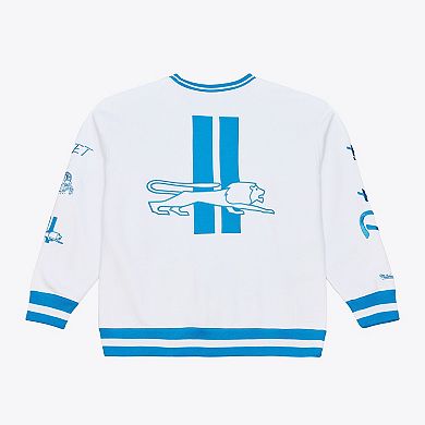 Men's Mitchell & Ness White Detroit Lions Arctic Fleece Sweatshirt