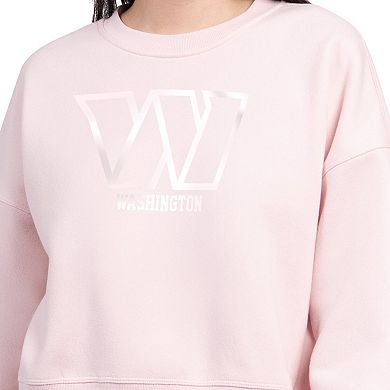 Women's Starter Pastel Pink Washington Commanders Travel Pastels Boxy Fleece Sweatshirt