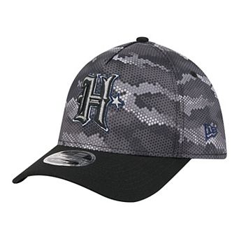 Men's New Era Black Houston Texans Camo A-Frame 39THIRTY Flex Hat