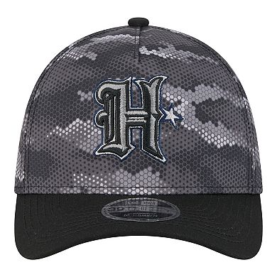 Men's New Era Black Houston Texans Camo A-Frame 39THIRTY Flex Hat