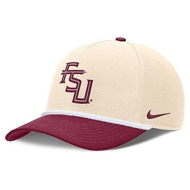 Unisex Nike Natural Florida State Seminoles 2026 Primetime Natural 5-Panel Rope 2-Tone Rise Hat