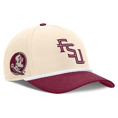 Unisex Nike Natural Florida State Seminoles 2026 Primetime Natural 5-Panel Rope 2-Tone Rise Hat
