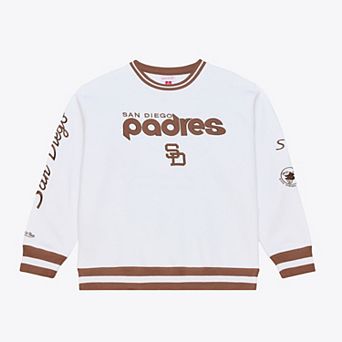 Men's Mitchell & Ness White San Diego Padres Arctic Fleece Sweatshirt