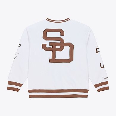 Men's Mitchell & Ness White San Diego Padres Arctic Fleece Sweatshirt
