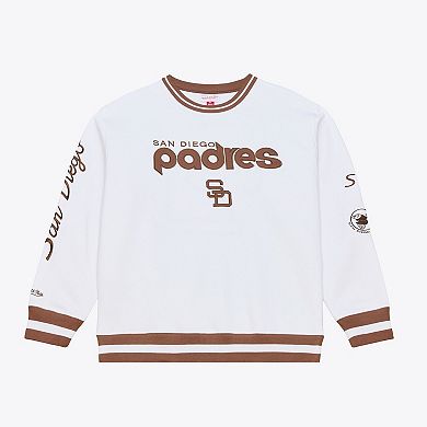 Men's Mitchell & Ness White San Diego Padres Arctic Fleece Sweatshirt