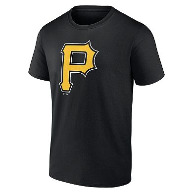 Men's Logo Athletic Black Pittsburgh Pirates Official Logo T-Shirt