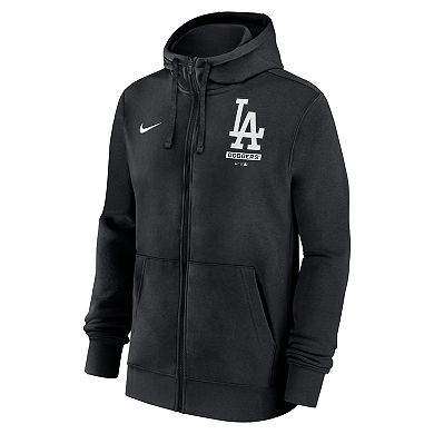 Men's Nike Black Los Angeles Dodgers Primetime Lockup Full-Zip Hoodie