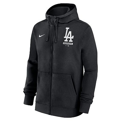 Men's Nike Black Los Angeles Dodgers Primetime Lockup Full-Zip Hoodie