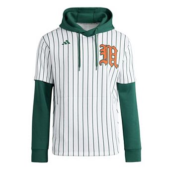 Youth adidas White Miami Hurricanes Vintage Jersey Hoodie