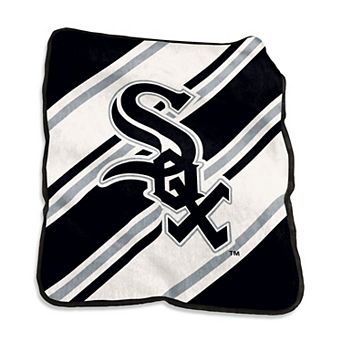 Logo Brands Chicago White Sox 50" x 60" Raschel Stripe Throw Blanket