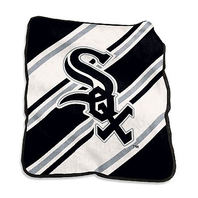 Logo Brands Chicago White Sox 50" x 60" Raschel Stripe Throw Blanket