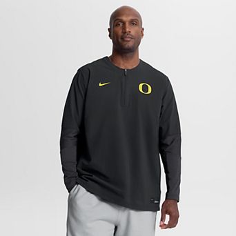 Men's Nike Black Oregon Ducks Dugout Dri-FIT Quarter-Zip Long Sleeve Windshirt