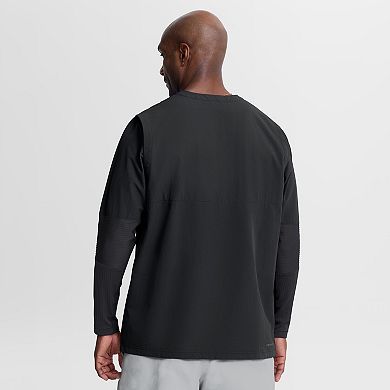 Men's Nike Black Oregon Ducks Dugout Dri-FIT Quarter-Zip Long Sleeve Windshirt