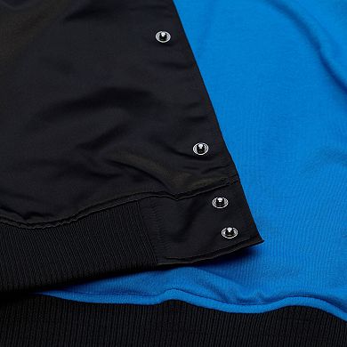 Men's Mitchell & Ness Black Minnesota Timberwolves Hardwood Classics Head Coach Lightweight Satin Full-Snap Jacket