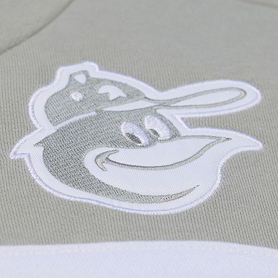 Men's Mitchell & Ness Gray Baltimore Orioles Cooperstown Collection Thunderstorm Head Coach Hoodie