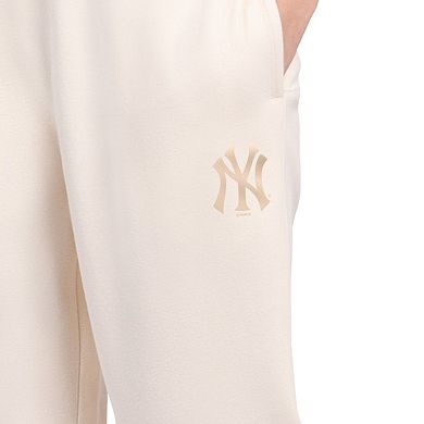 Women's Starter Cream New York Yankees Pastel High Waisted Fleece Pants