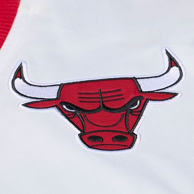 Men's Mitchell & Ness Red Chicago Bulls Hardwood Classics Head Coach Lightweight Satin Full-Snap Jacket