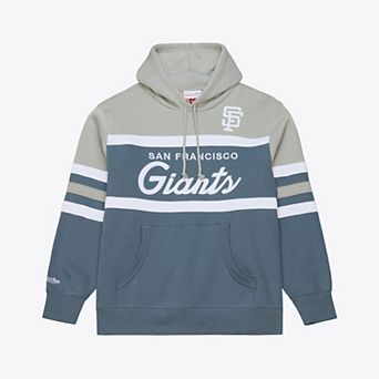 Men's Mitchell & Ness Gray San Francisco Giants Thunderstorm Head Coach Hoodie