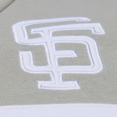 Men's Mitchell & Ness Gray San Francisco Giants Cooperstown Collection Thunderstorm Head Coach Hoodie