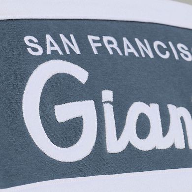 Men's Mitchell & Ness Gray San Francisco Giants Cooperstown Collection Thunderstorm Head Coach Hoodie