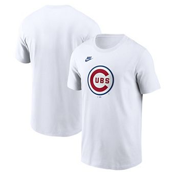 Men's Nike White Chicago Cubs Cooperstown Collection Logo T-Shirt