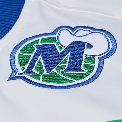 Men's Mitchell & Ness Royal Dallas Mavericks Hardwood Classics Head Coach Lightweight Satin Full-Snap Jacket