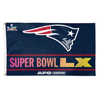 WinCraft New England Patriots 2025 AFC Champions Single-Sided Deluxe 3' x 5' Flag