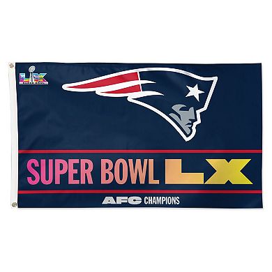 WinCraft New England Patriots 2025 AFC Champions Single-Sided Deluxe 3' x 5' Flag