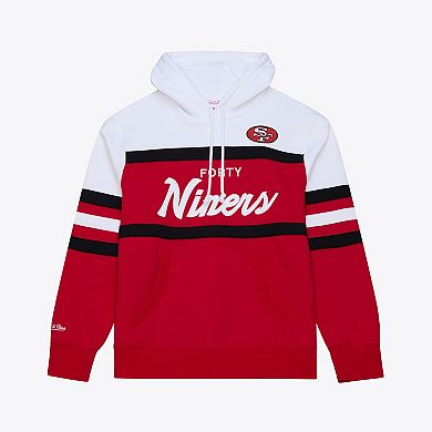 Men's Scarlet Mitchell & Ness San Francisco 49ers Head Coach Hoodie