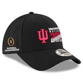 Men's New Era Black Indiana Hoosiers College Football Playoff 2025 National Champions 9FORTY Adjustable Hat