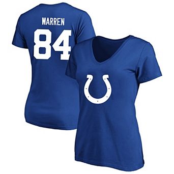 Women's Fanatics Tyler Warren Royal Indianapolis Colts Plus Size Name & Number V-Neck T-Shirt