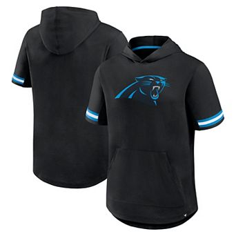 Men's Fanatics Black Carolina Panthers Optimal Play Short Sleeve Hooded T-Shirt