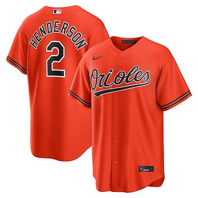 Men's Nike Gunnar Henderson Orange Baltimore Orioles Alternate 2 Replica Jersey