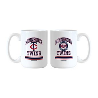 Logo Brands Minnesota Twins 15oz. Current & Throwback Mug Set